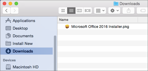2-installer Office 2016 pour Mac